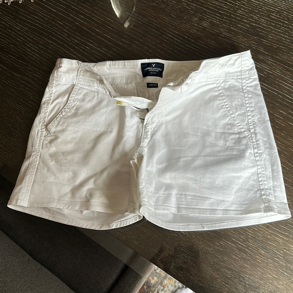 American Eagle white shorts, about a 4 1/2 inseam